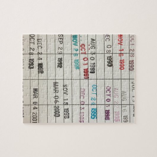 Vervaldatum bibliotheek legpuzzel (Horizontaal)