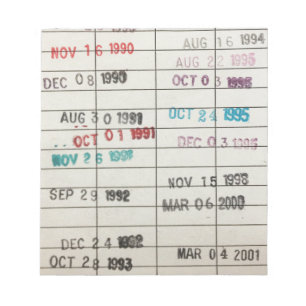 Vervaldatum  bibliotheek notitieblok