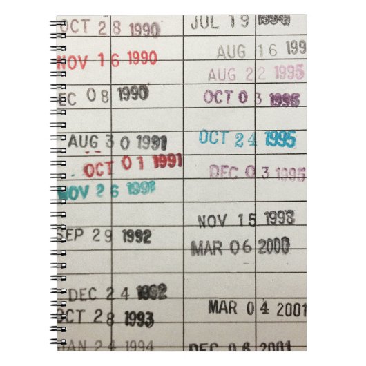 Vervaldatum  bibliotheek notitieboek (Voorkant)