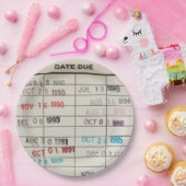 Vervaldatum  bibliotheek papieren bordje (Feest)