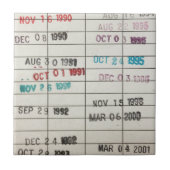 Vervaldatum  bibliotheek tegeltje (Voorkant)