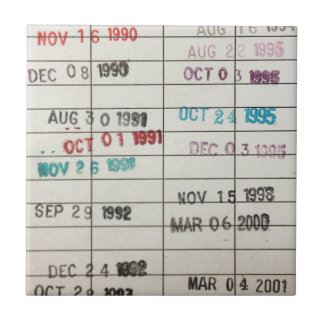 Vervaldatum bibliotheek tegeltje