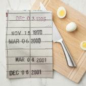 Vervaldatum bibliotheek theedoek (Quarter Fold)