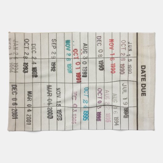 Vervaldatum bibliotheek theedoek (Horizontaal)