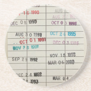 Vervaldatum  bibliotheek zandsteen onderzetter