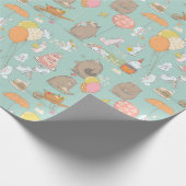 Vervaldatum en paaspatroon verlooppapier cadeaupapier (Hoek)