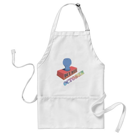 Vervaldatum oktober Stempel Apron Standaard Schort (Voorkant)