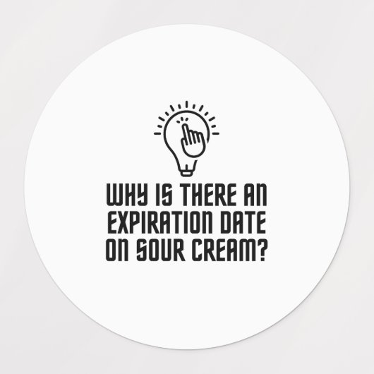 Vervaldatum op de zure crème labels (Design 1)