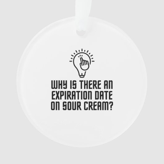 Vervaldatum op de zure crème ornament (voorkant)