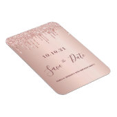 Vervaldatum roos goudglitterdrip magneet (Rechterzijde)