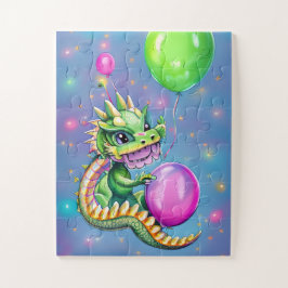 Vervaldatum waterdraak met ballonnen legpuzzel