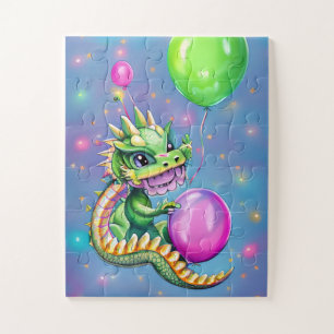 Vervaldatum waterdraak met ballonnen legpuzzel