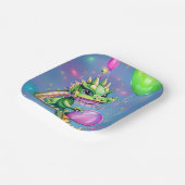 Vervaldatum waterdraak met ballonnen papieren bordje (Gebogen)