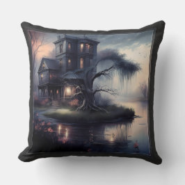 Vervallen huis op de bayou kussen