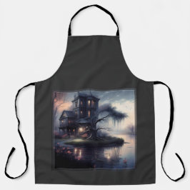 Vervallen huis op de bayou schort