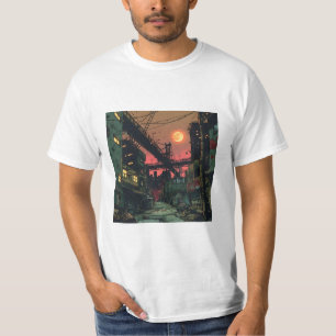 Vervallen stripstad t-shirt