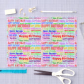 Vervalpapier voor cadeaubonnen op jaardag, HAPPY B Tissuepapier (Craft)