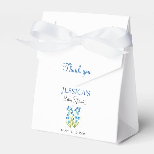 Vervalser me niet Bloemen Baby shower Meisje Bedankdoosjes (Voorkant Zijde)