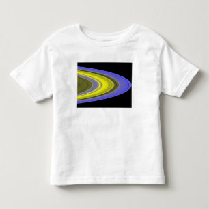 Vervalsing-kleur beeld van de ringen van Saturnus Kinder Shirts