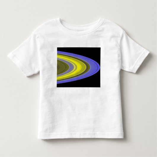 Vervalsing-kleur beeld van de ringen van Saturnus Kinder Shirts (Voorkant)