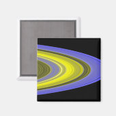 Vervalsing-kleur beeld van de ringen van Saturnus Magneet (Voorkant / Achterkant)