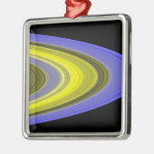 Vervalsing-kleur beeld van de ringen van Saturnus Metalen Ornament (Links)