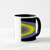 Vervalsing-kleur beeld van de ringen van Saturnus Mok (Voorkant rechts)