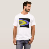 Vervalsing-kleur beeld van de ringen van Saturnus T-shirt (Voorkant volledig)