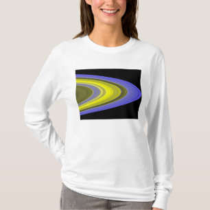 Vervalsing-kleur beeld van de ringen van Saturnus T-shirt