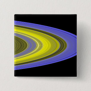 Vervalsing-kleur beeld van de ringen van Saturnus Vierkante Button 5,1 Cm