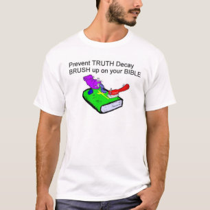 Vervalsing van de waarheid voorkomen t-shirt