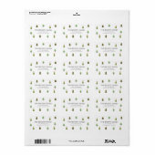Vervalste kerstbomen Holiday Return Address Etiket (Full Sheet)