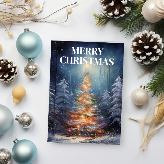 Vervalste kerstboomvakantiekaart feestdagenkaart