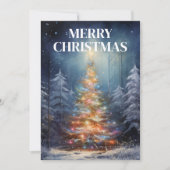 Vervalste kerstboomvakantiekaart feestdagenkaart (Voorkant)