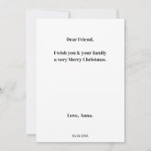 Vervalste kerstboomvakantiekaart feestdagenkaart (Achterkant)