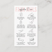 Vervalste nagels Zorggids & Toepassing Blush Pink Visitekaartje (Voorkant)