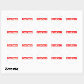 Vervalste stempel ronde sticker (Vel)