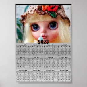 Vervang de foto met je kalender poster