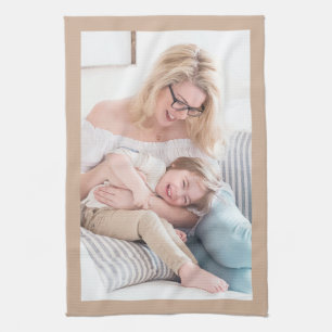 Vervang deze door je foto, tan border theedoek