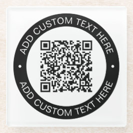 Vervang door je eigen geüploade QR-code of afbeeld Glazen Onderzetter