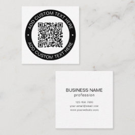 Vervang door je eigen geüploade QR-code of afbeeld Vierkante Visitekaartje