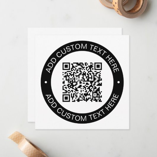 Vervang door uw eigen geüploade QR-code of Afbeeld Notitiekaartje (Voorkant / Achterkant in situ)