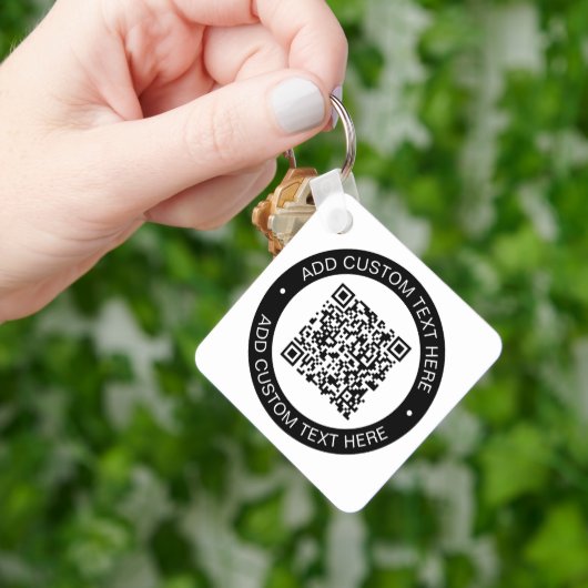 Vervang door uw eigen geüploade QR-code of Afbeeld Sleutelhanger (Hand)