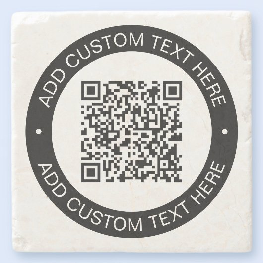 Vervang door uw eigen geüploade QR-code of Afbeeld Stenen Onderzetter