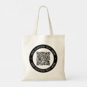 Vervang door uw eigen geüploade QR-code of Afbeeld Tote Bag (Achterkant)
