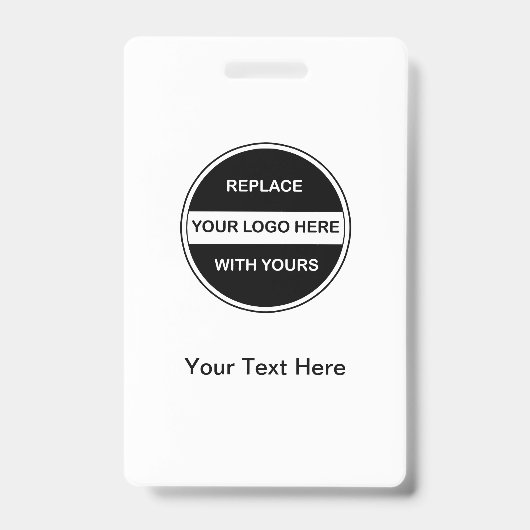 Vervang je bedrijfsnaam van je Logo Badge (Voorkant)