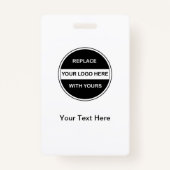 Vervang je bedrijfsnaam van je Logo Badge (Achterkant)