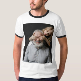 Vervang met Custom Photo Basic Ringer T-shirt