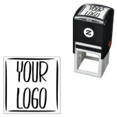 Vervang met eigen logo sjabloon zelfinktende stempel (In situ)