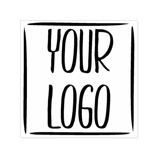 Vervang met eigen logo sjabloon zelfinktende stempel (Design)